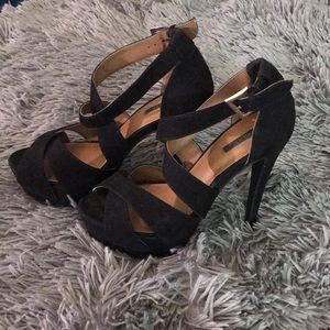 Forever 21 Black strap High Heels